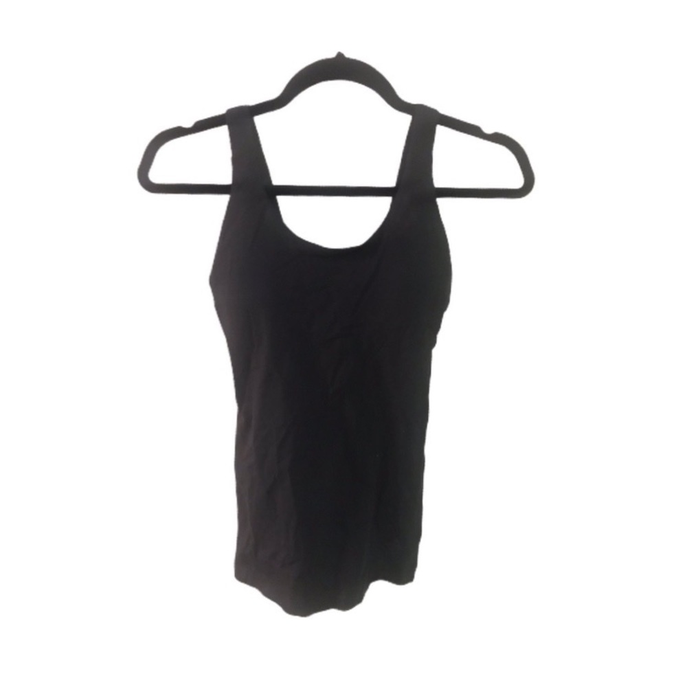 Satva black organic cotton criss cross tank Small